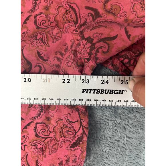 Cremieux Classics Coral Paisley Short Sleeve Button Up Shirt Large Men's - Picture 8 of 10